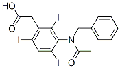 [3-(N-Benzylacetylamino)-2,4,6-triiodophenyl]acetic acid Struktur