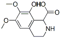 1,2,3,4-Tetrahydro-8-hydroxy-6,7-dimethoxy-1-isoquinolinecarboxylic acid Struktur