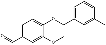 3-METHOXY-4-[(3-METHYLBENZYL)OXY]BENZALDEHYDE Struktur