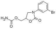 3-(m-Bromophenyl)-2-oxo-5-oxazolidinylmethyl=carbamate Struktur