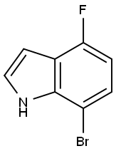 7-bromo-4-fluoroindole Struktur