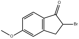 2-BROMO-2,3-DIHYDRO-5-METHOXY-1H-INDEN-1-ONE Struktur