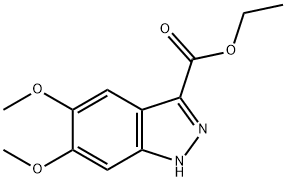 ETHYL 5,6-DIMETHOXY-1H-INDAZOLE-3-CARBOXYLATE Struktur