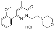 3(2H)-Pyridazinone, 6-(o-methoxyphenyl)-4-methyl-2-(2-morpholinoethyl) -, hydrochloride Struktur