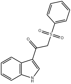 1-(Indol-3-yl)-2-(phenylsulfonyl)ethanone Struktur