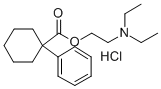 1-Phenylcyclohexanecarboxylic acid 2-(diethylamino)ethyl ester hydroch loride Struktur