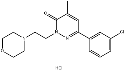 6-(3-chlorophenyl)-4-methyl-2-(2-morpholin-4-ylethyl)pyridazin-3-one h ydrochloride Struktur