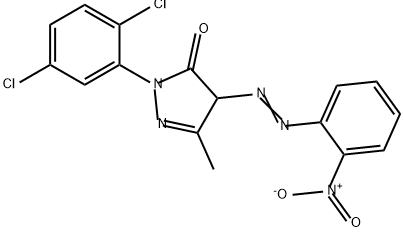 1-(2,5-dichlorophenyl)-3-methyl-4-[(o-nitrophenyl)azo]-2-pyrazolin-5-one Struktur