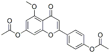 7-Acetoxy-2-(4-acetoxyphenyl)-5-methoxy-4H-1-benzopyran-4-one Struktur