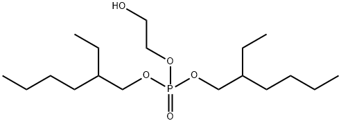 bis(2-ethylhexyl) 2-hydroxyethyl phosphate Struktur