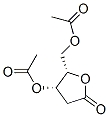 L-threo-Pentonic acid, 2-deoxy-, .gamma.-lactone, 3,5-diacetate Struktur