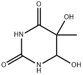 5,6-dihydroxy-5-methyl-1,3-diazinane-2,4-dione Struktur