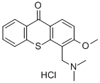 9-Thioxanthenone, 3-methoxy-4-(dimethylaminomethyl)-, hydrochloride Struktur