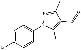 1-(4-bromophenyl)-3,5-dimethyl-1H-pyrazole-4-carbaldehyde Struktur