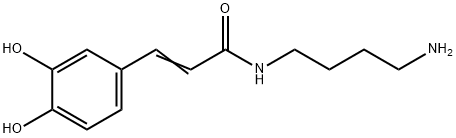 N-(4-Aminobutyl)-3-(3,4-dihydroxyphenyl)propenamide Struktur