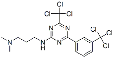 N,N-Dimethyl-N'-[4-(trichloromethyl)-6-[3-(trichloromethyl)phenyl]-1,3,5-triazin-2-yl]-1,3-propanediamine Struktur