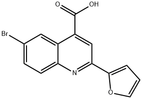 6-bromo-2-(2-furyl)quinoline-4-carboxylic acid Struktur