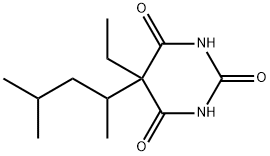 5-ethyl-5-(1,3-dimethylbutyl)-5-barbituric acid Struktur