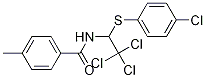 BenzaMide, 4-Methyl-N-[2,2,2-trichloro-1-[(4-chlorophenyl)thio]ethyl]- Struktur