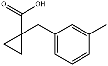 1-[(3-METHYLPHENYL)METHYL]-CYCLOPROPANECARBOXYLIC ACID Struktur