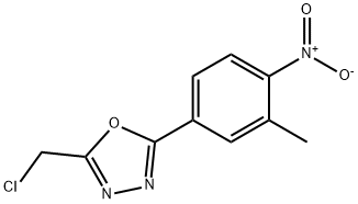 2-(CHLOROMETHYL)-5-(3-METHYL-4-NITROPHENYL)-1,3,4-OXADIAZOLE Struktur