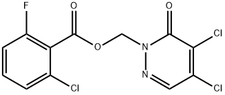 (4,5-DICHLORO-6-OXO-1,6-DIHYDROPYRIDAZIN-1-YL)METHYL 2-CHLORO-6-FLUOROBENZOATE Struktur