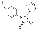 1-(4-METHOXYPHENYL)-4-(2-THIENYL)-2,3-AZETIDINEDIONE Struktur