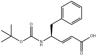 Boc-(S)-4-aMino-5-phenyl-2-pentenoic acid Struktur