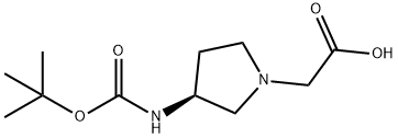 3-(S)-N-BOC-1-PYRROLIDINEACETIC ACID Struktur