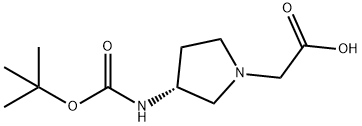 3-(R)-N-BOC-1-PYRROLIDINEACETIC ACID Struktur