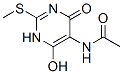 Acetamide, N-[1,4-dihydro-6-hydroxy-2-(methylthio)-4-oxo-5-pyrimidinyl]- (9CI) Struktur