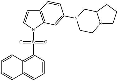 6-(Hexahydropyrrolo[1,2-a]pyrazin-2(1H)-yl)-1-(1-naphthalenylsulfonyl)-1H-indoledihydrochloride Struktur