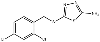 5-{[(2,4-dichlorophenyl)methyl]sulfanyl}-1,3,4-thiadiazol-2-amine Struktur