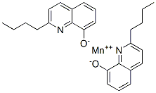 Manganese(II)bis(2-butylquinoline-8-olate) Struktur