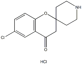 SPIRO[2H-1-BENZOPYRAN-2,4'-PIPERIDIN]-4(3H)-ONE, 6-CHLORO-, HYDROCHLORIDE Struktur