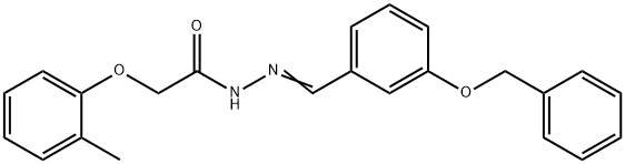 N'-[3-(benzyloxy)benzylidene]-2-(2-methylphenoxy)acetohydrazide Struktur