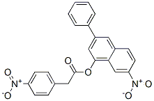 7-nitro-3-phenyl-1-naphthyl 4-nitrophenylacetate Struktur