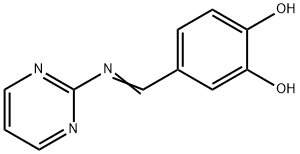 1,2-Benzenediol, 4-[(2-pyrimidinylimino)methyl]- (9CI) Struktur