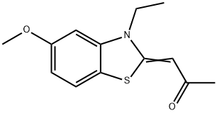 1-(3-乙基-5-甲氧基-2(3H)-苯并噻唑亞基)-2-丙酮 結構式