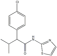 4-Chloro-α-(1-methylethyl)-N-2-thiazolyl-benzeneacetamide Struktur