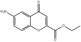 4H-1-BENZOPYRAN-2-CARBOXYLIC ACID, 6-AMINO-4-OXO-, ETHYL ESTER Struktur