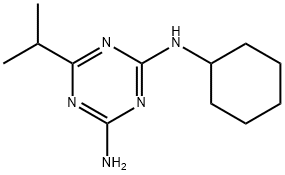 1,3,5-Triazine-2,4-diamine, N-cyclohexyl-6-(1-methylethyl)- (9CI) Struktur