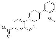 2-[4-(2-Methoxyphenyl)piperidino]-5-nitrobenzaldehyde Struktur