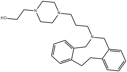 4-[3-(6,7,12,13-Tetrahydro-5H-dibenz[c,g]azonin-6-yl)propyl]-1-piperazineethanol Struktur