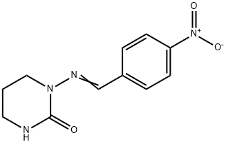 3-(4-Nitrobenzylideneamino)tetrahydro-2(1H)-pyrimidinone Struktur