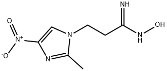 N'-HYDROXY-3-(2-METHYL-4-NITRO-1H-IMIDAZOL-1-YL)PROPANIMIDAMIDE Struktur