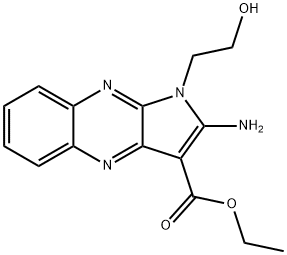 ETHYL 2-AMINO-1-(2-HYDROXYETHYL)-1H-PYRROLO[2,3-B]QUINOXALINE-3-CARBOXYLATE Struktur