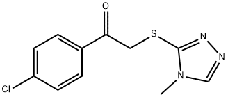 1-(4-chlorophenyl)-2-[(4-methyl-4H-1,2,4-triazol-3-yl)sulfanyl]-1-ethanone Struktur