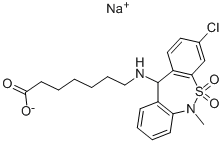 Tianeptine sodium salt Struktur