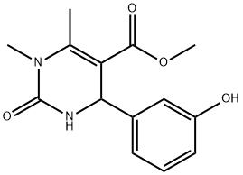 4-(3-HYDROXY-PHENYL)-1,6-DIMETHYL-2-OXO-1,2,3,4-TETRAHYDRO-PYRIMIDINE-5-CARBOXYLIC ACID METHYL ESTER Struktur